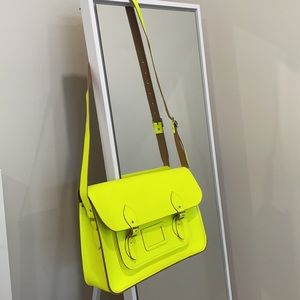 Cambridge Satchel Co - 15 Inch Satchel - Neon Yellow